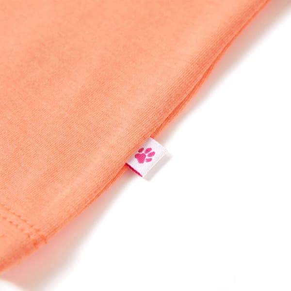 T-shirt med formade ärmar för barn neon orange 140