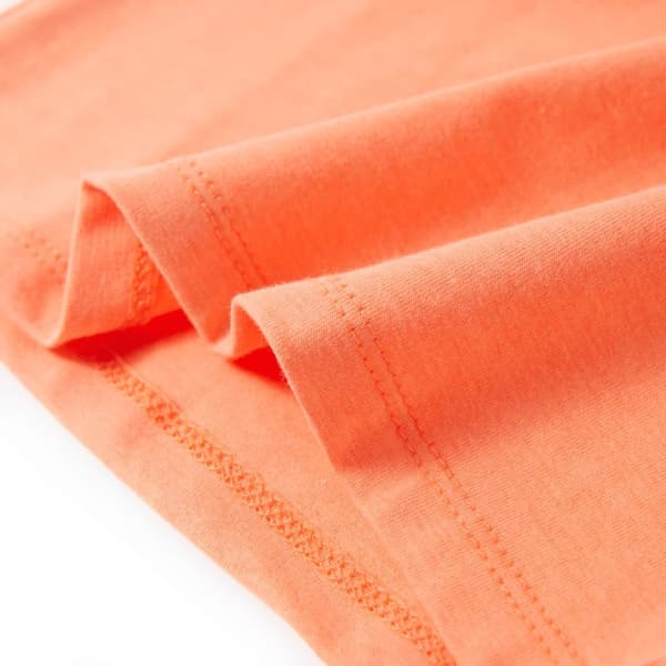 T-shirt med formade ärmar för barn neon orange 140