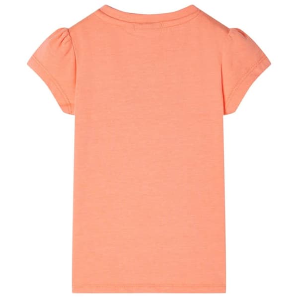 T-shirt med formade ärmar för barn neon orange 140