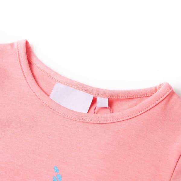 T-shirt för barn stark rosa 116