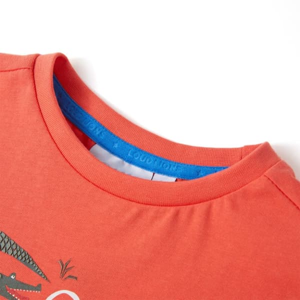 T-shirt med korta ärmar för barn ljusröd 140