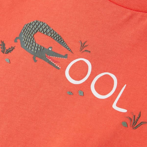 T-shirt med korta ärmar för barn ljusröd 140