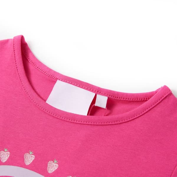 T-shirt för barn mörk rosa 104