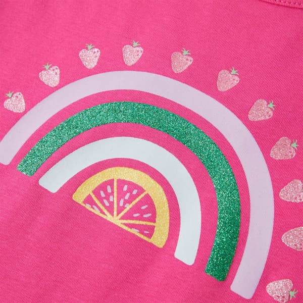 T-shirt för barn mörk rosa 104