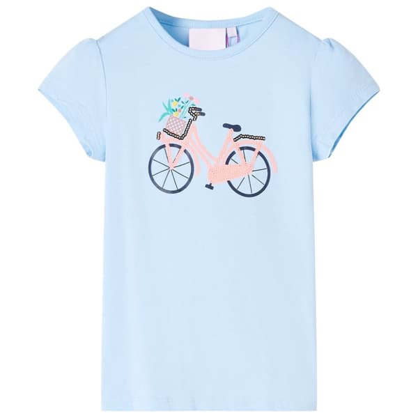 T-shirt för barn ljusblå 104