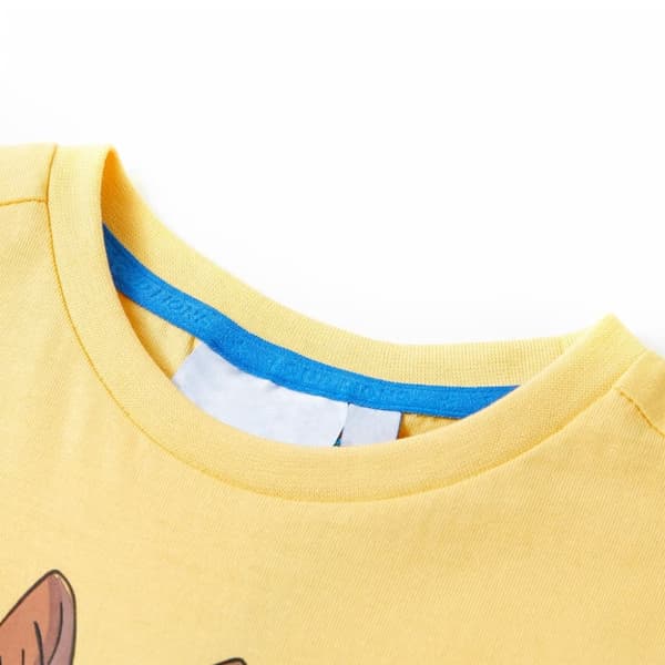 T-shirt med korta ärmar för barn gul 104