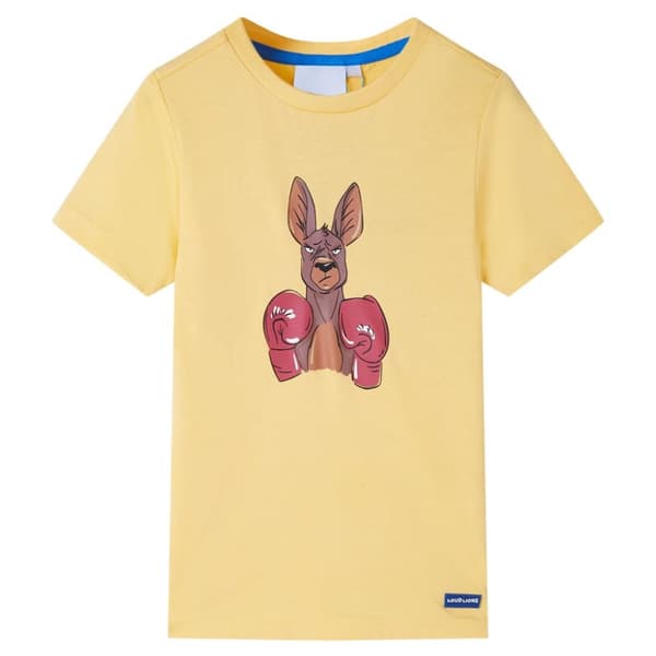 T-shirt med korta ärmar för barn gul 104