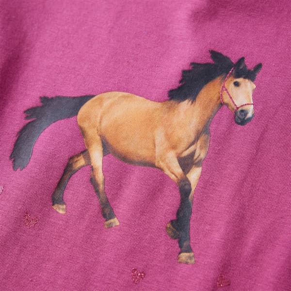 T-shirt med långa ärmar för barn hallonrosa 92