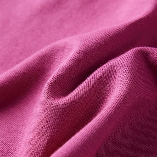 T-shirt med långa ärmar för barn hallonrosa 92