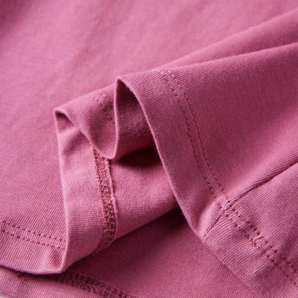 T-shirt med långa ärmar för barn hallonrosa 104