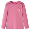 Miniatyrbild 1 av 7: T-shirt med långa ärmar för barn hallonrosa 116