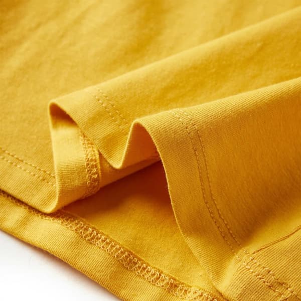 T-shirt med långa ärmar för barn ockra 140