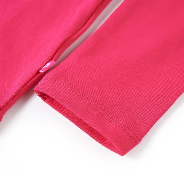 Langærmet T-shirt til børn str. 128 pink