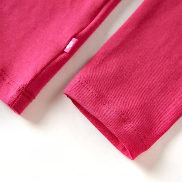 Langærmet T-shirt til børn str. 140 pink