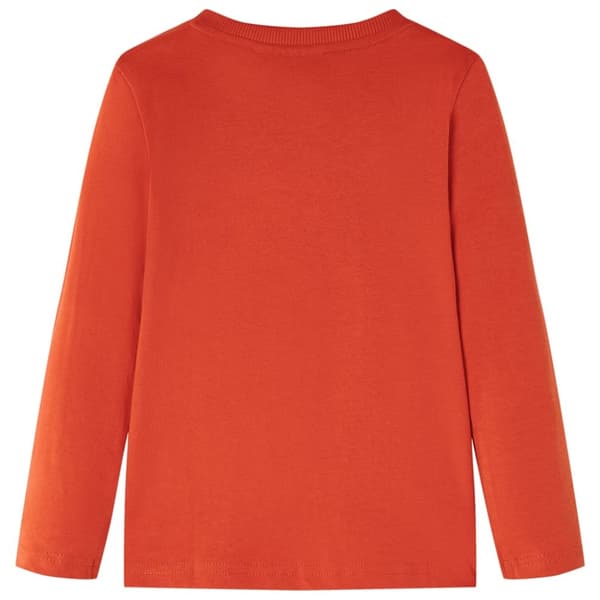 T-shirt med långa ärmar för barn orange 92