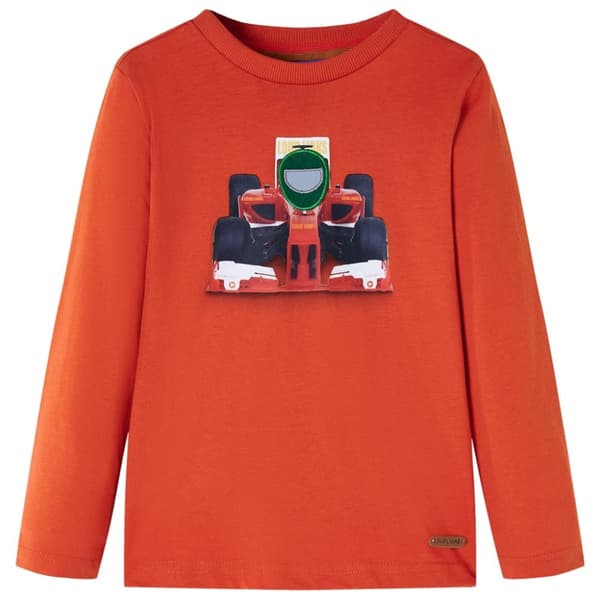 T-shirt med långa ärmar för barn orange 92