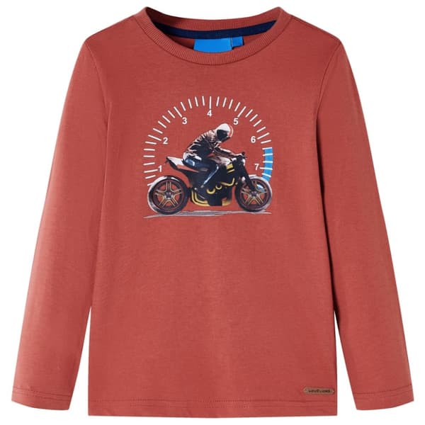 T-shirt med långa ärmar för barn henna 104
