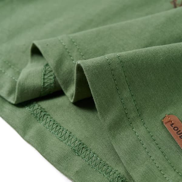 T-shirt med långa ärmar för barn ljus khaki 116