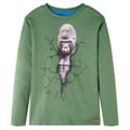 Miniatyrbild 1 av 7: T-shirt med långa ärmar för barn ljus khaki 116