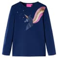 Miniatyrbild 1 av 7: T-shirt med långa ärmar för barn marinblå 104