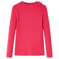 Miniatyrbild 1 av 7: T-shirt med långa ärmar för barn stark rosa 104
