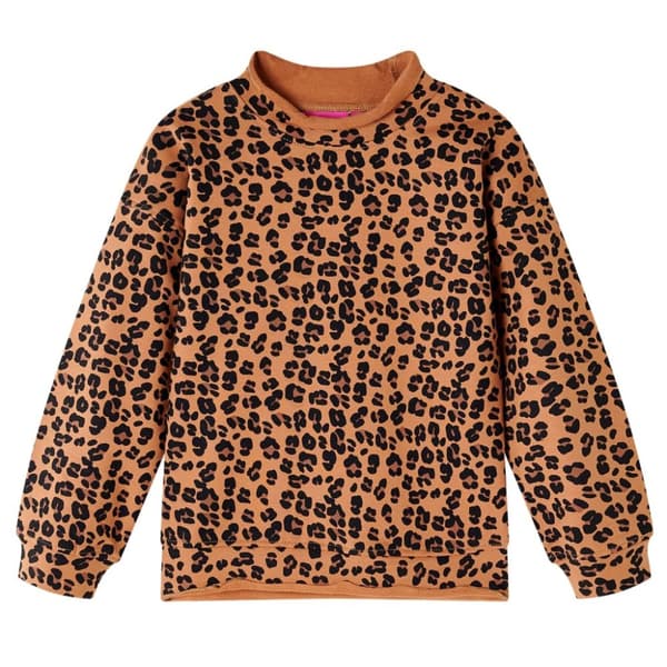 Sweatshirt til børn str. 104 cognacfarvet