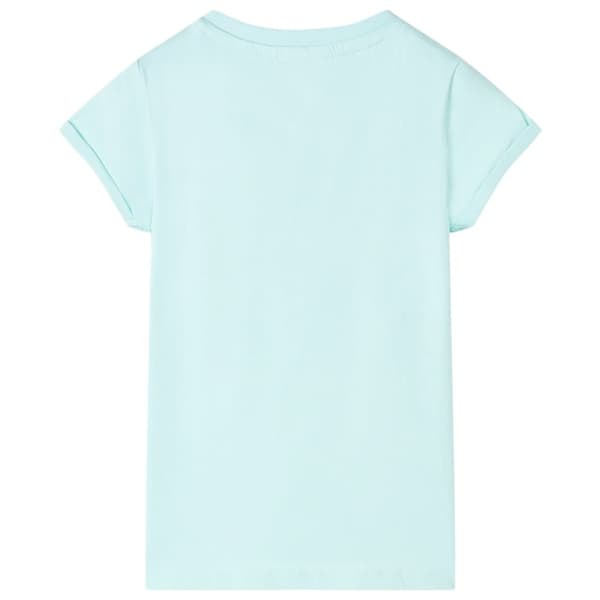 T-shirt för barn ljusaqua 92