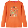 Miniatyrbillede 1 af 7: Langærmet T-shirt til børn str. 92 cm orange