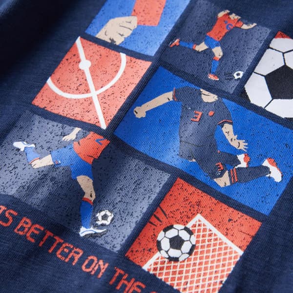 T-shirt med långa ärmar för barn mellanblå 116