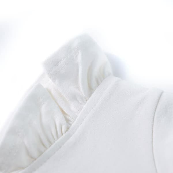 T-shirt med volangärmar för barn ecru 140