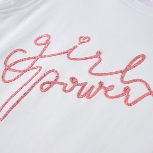 T-shirt med volangärmar för barn ecru 140