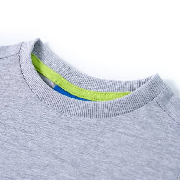 T-shirt med långa ärmar för barn grå melange 116