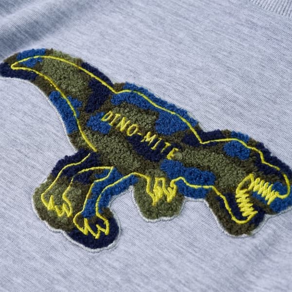 T-shirt med långa ärmar för barn grå melange 116