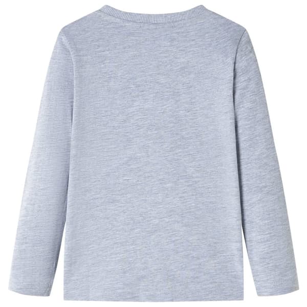 T-shirt med långa ärmar för barn grå melange 116