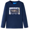 Miniatyrbild 1 av 7: T-shirt med långa ärmar för barn marinblå melange 140