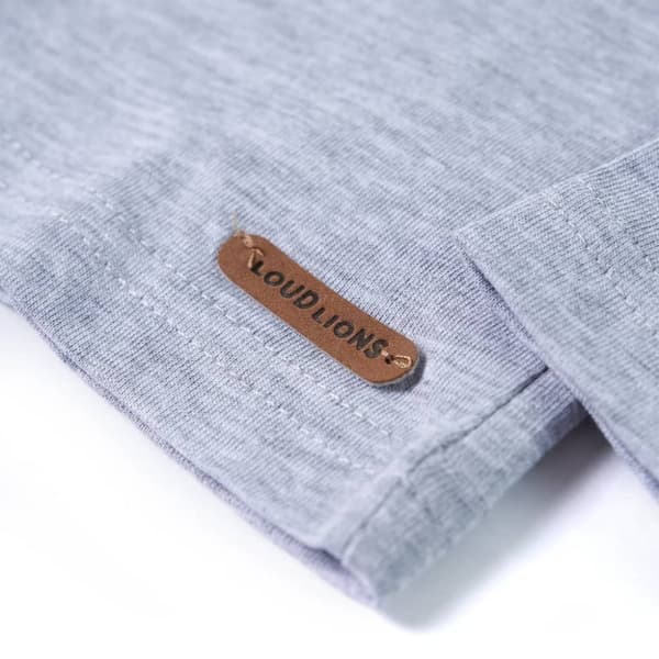 T-shirt med långa ärmar för barn grå melange 140