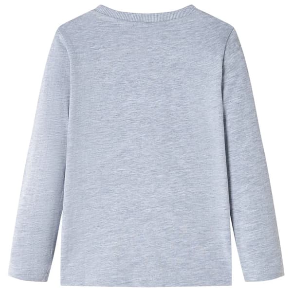 T-shirt med långa ärmar för barn grå melange 140