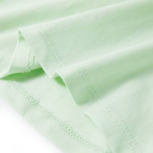 T-shirt med formade ärmar för barn mjuk grön 140