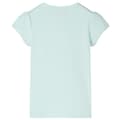Miniatyrbild 2 av 7: T-shirt med formade ärmar för barn ljus mintgrön 128