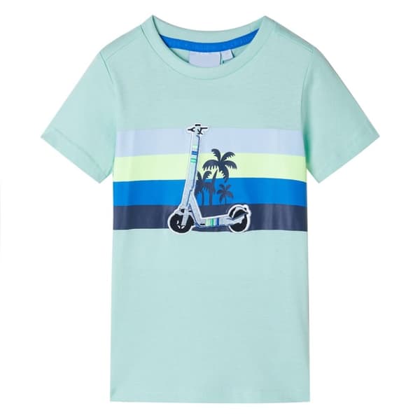 T-shirt för barn ljus mintgrön 92