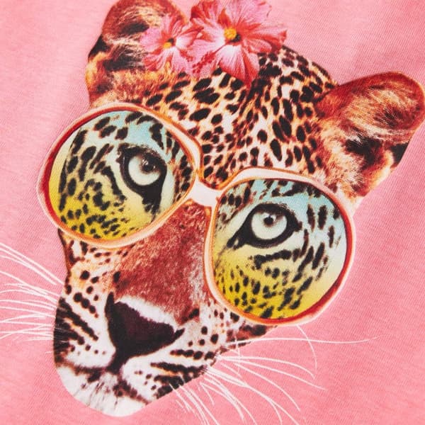 T-shirt för barn neonrosa 116