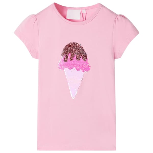 T-shirt til børn str. 128 lyserød