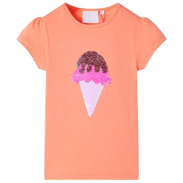 T-shirt för barn neonorange 92