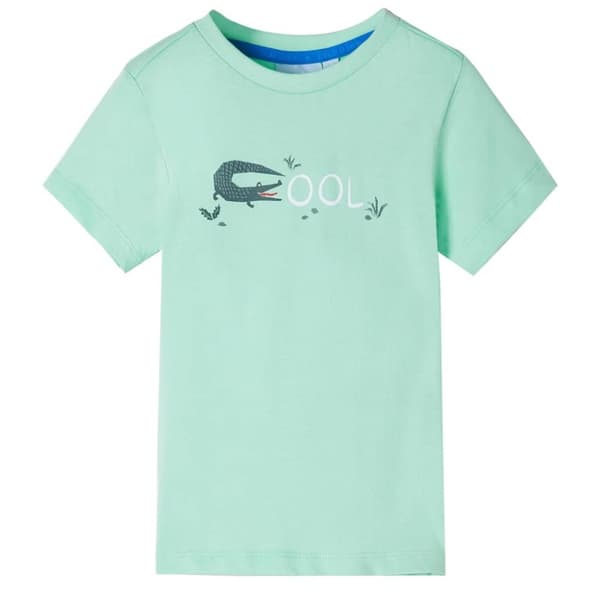 T-shirt med korta ärmar för barn ljusgrön 140