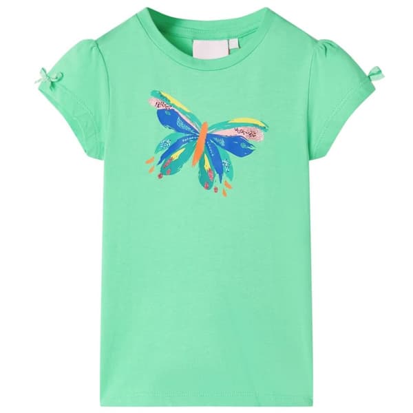 T-shirt för barn ljusgrön 92