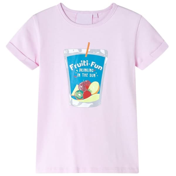 T-shirt för barn mild rosa 116