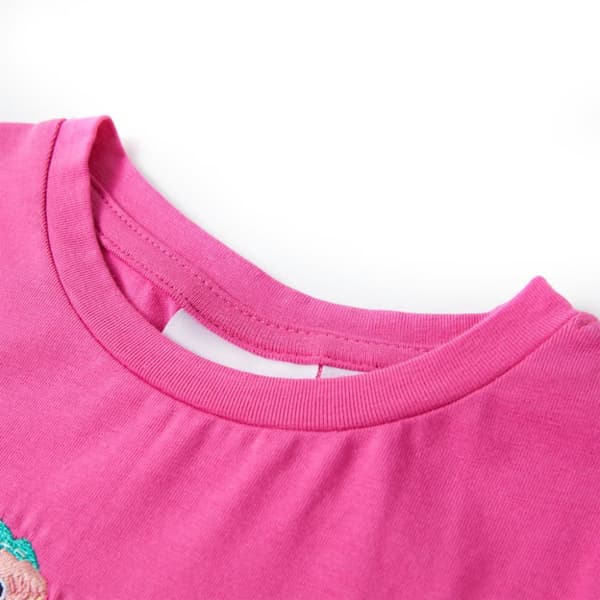 T-shirt för barn mörk rosa 128