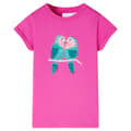 Miniatyrbild 1 av 7: T-shirt för barn mörk rosa 128