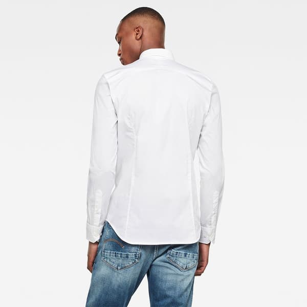 G-star Lang Ærmet Skjorte Dressed Super Slim Hvid S Mand