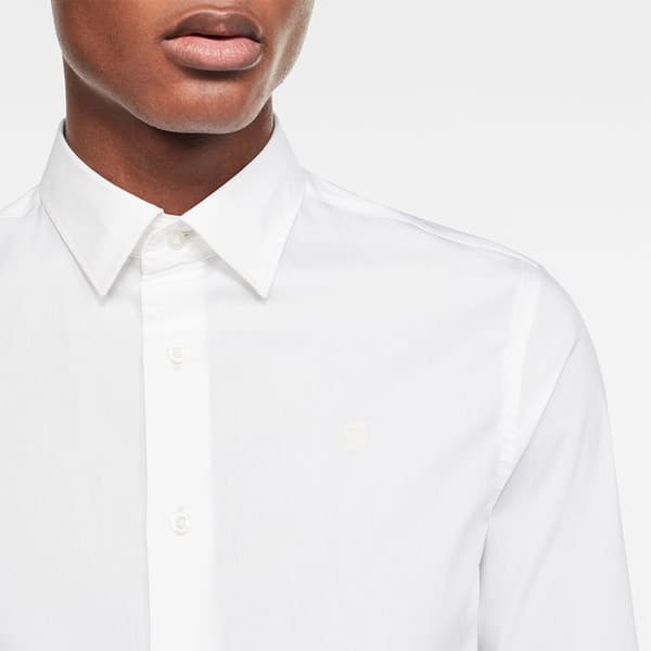 G-star Lang Ærmet Skjorte Dressed Super Slim Hvid S Mand
